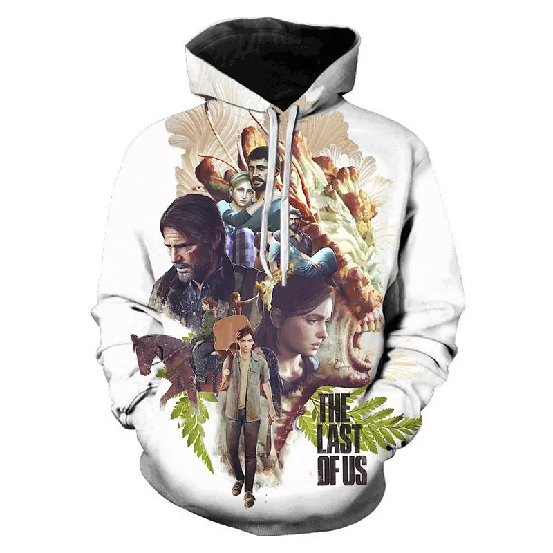 The Last Of Us Print Hoodies For Men Outdoor Adventure Games Sweatshirts Hip Hop Trend Harajuku - The Last of Us Merch