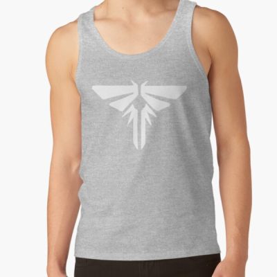 Tlou The Last Of Us Fireflies Logo (White) Tank Top Official Cow Anime Merch