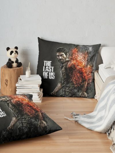 The Last Of Us - Joel Throw Pillow Official Cow Anime Merch