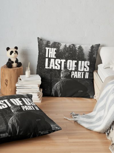 The Last Of Us Part 2 "Winter Song" (Black & White) Throw Pillow Official Cow Anime Merch