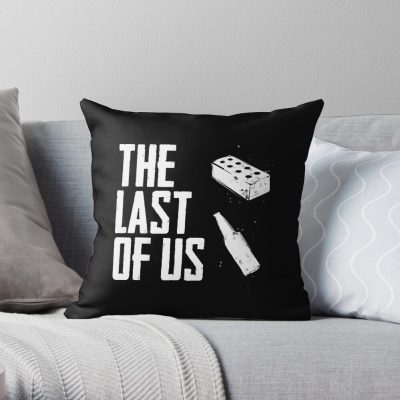The Last Of Us Brick And Botle Throw Pillow Official Cow Anime Merch