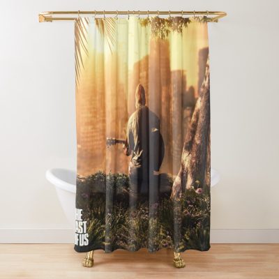 The Last Of Us Fan Art Poster Shower Curtain Official Cow Anime Merch