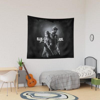 The Last Of Us - Joel & Ellie Tapestry Official Cow Anime Merch