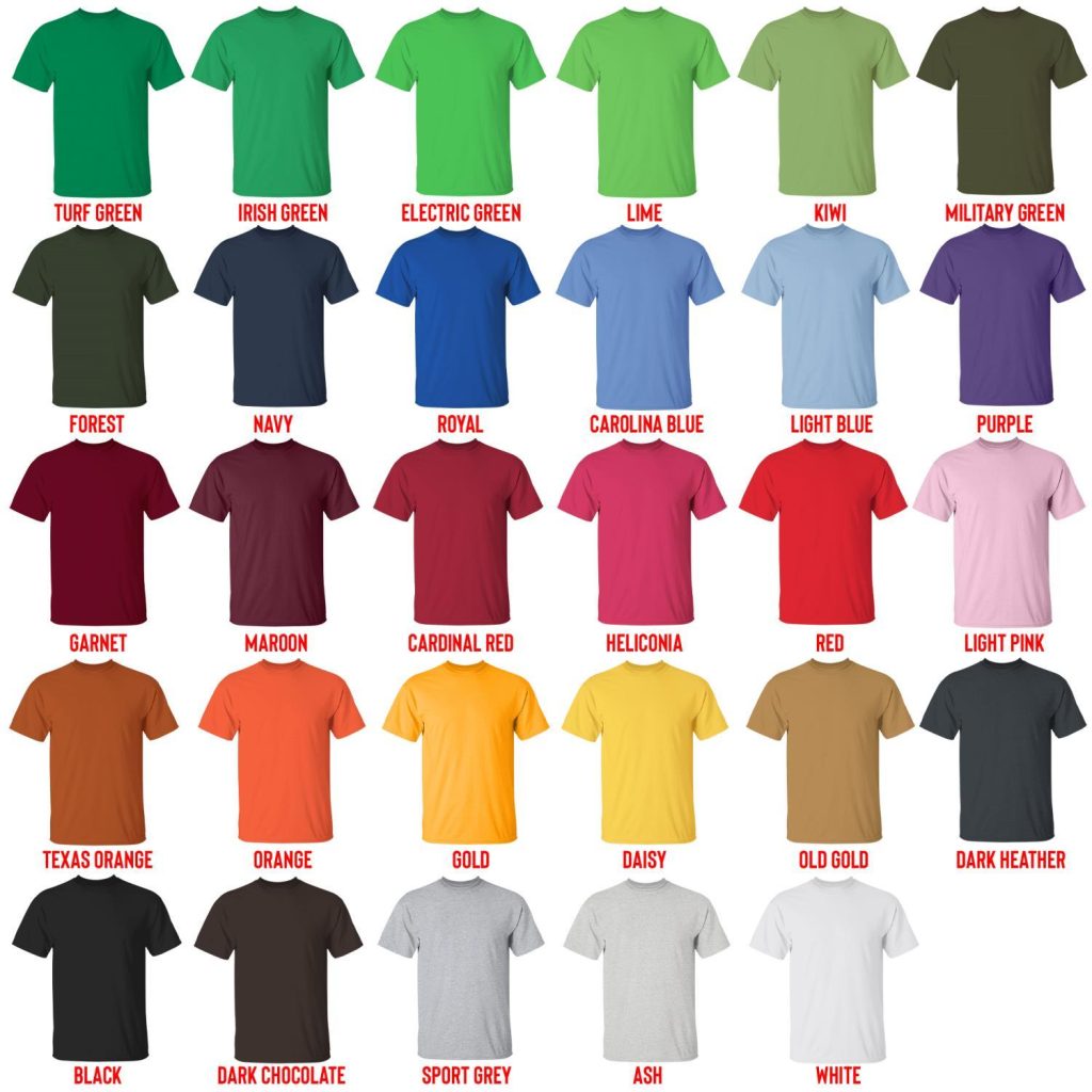 t shirt color chart - The Last of Us Merch